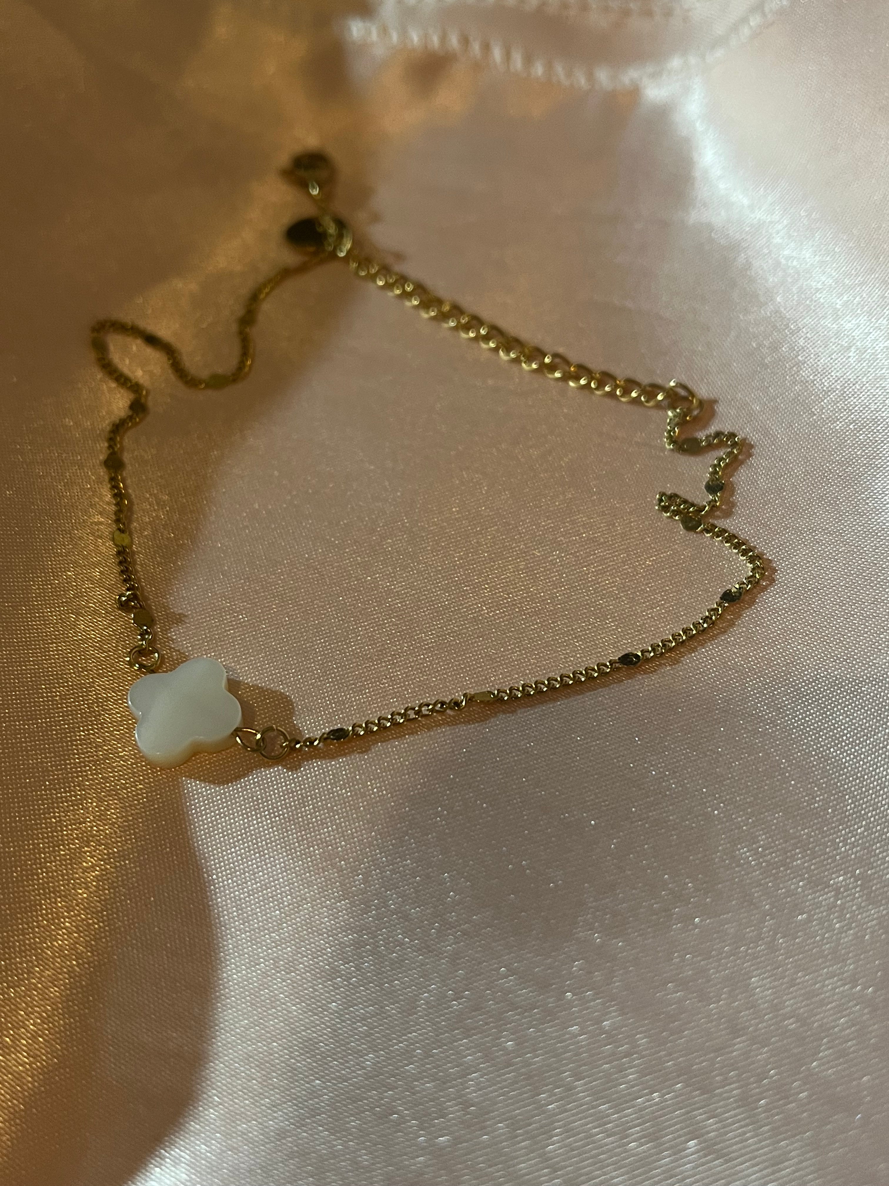 Chaîne de cheville Gia trèfle
