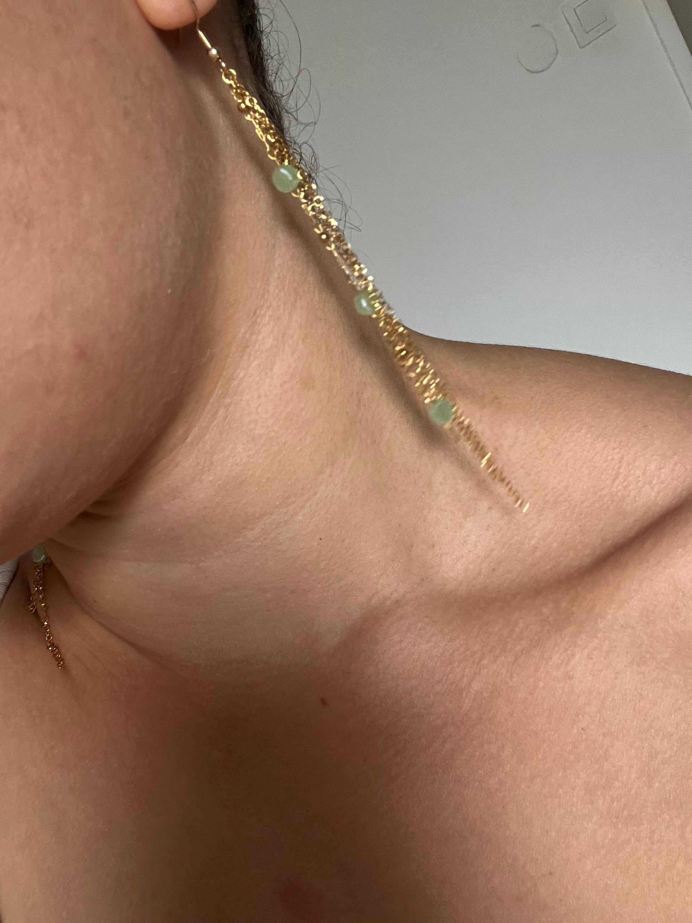 Boucles d’oreilles Céladon