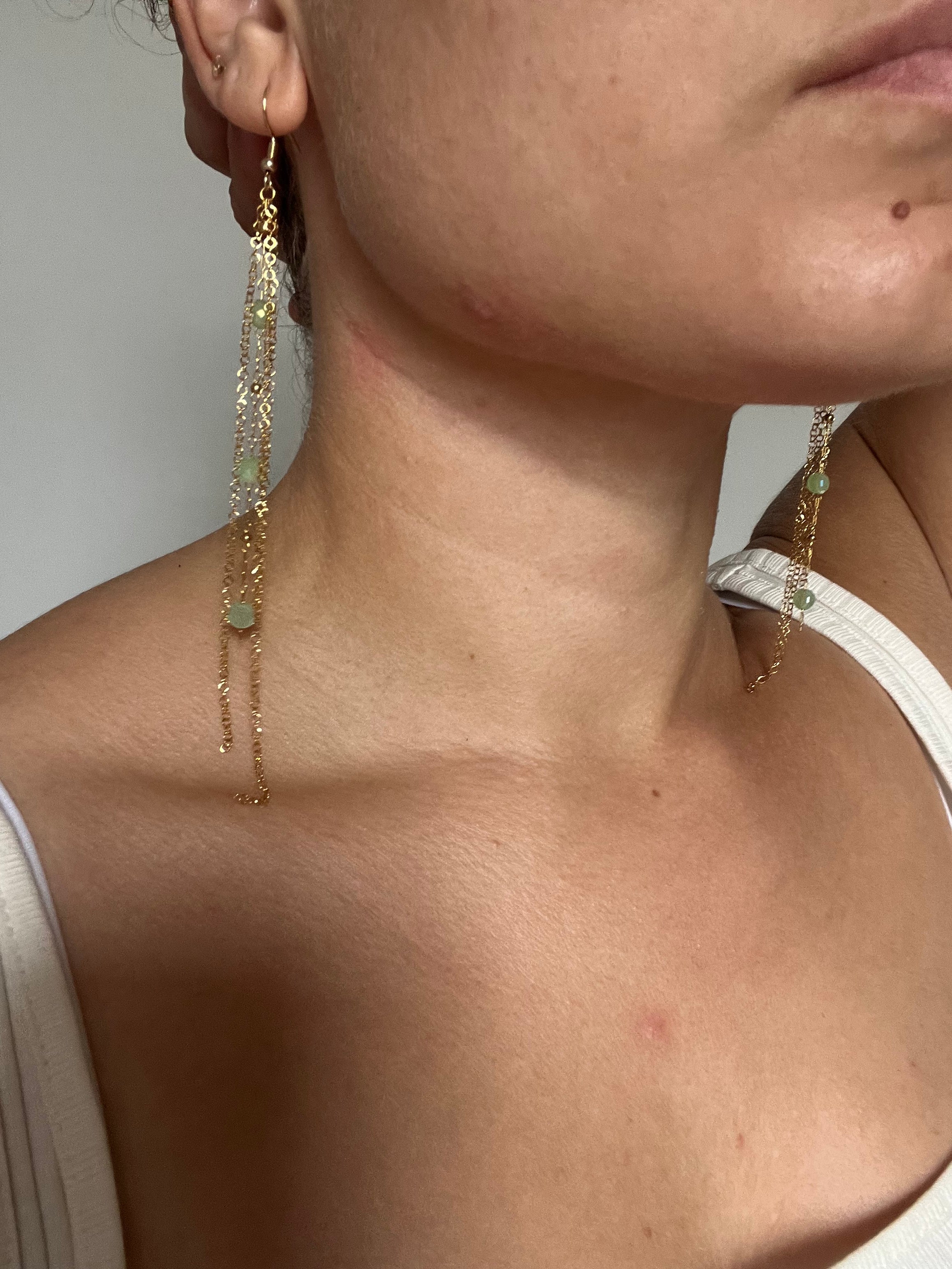 Boucles d’oreilles Céladon