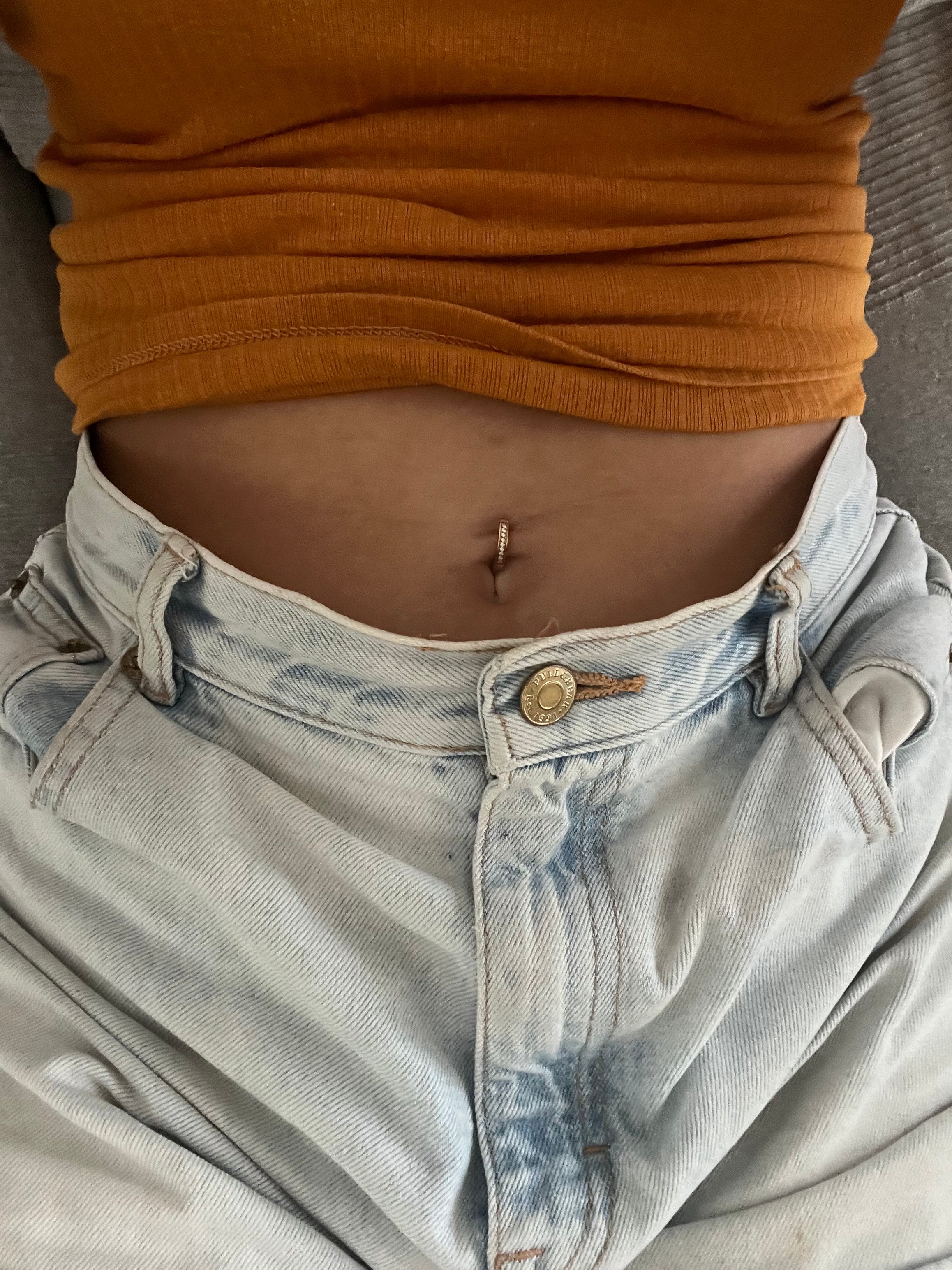 Piercing nombril Golden Hour – acier inoxydable doré – bijou tendance femme